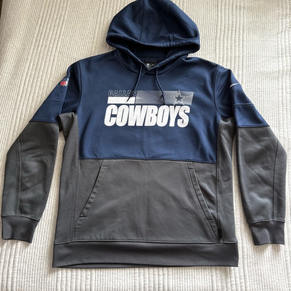 Sz L - Dallas Cowboys Dri-Fit Blue/Gray Hoodie Officially Licensed Gear